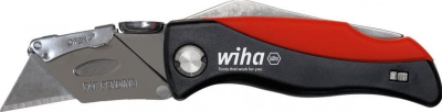 Thikë xhepi Wiha 45425 Folding, teh trapezoidal i zëvendësueshëm, kompakte, gri