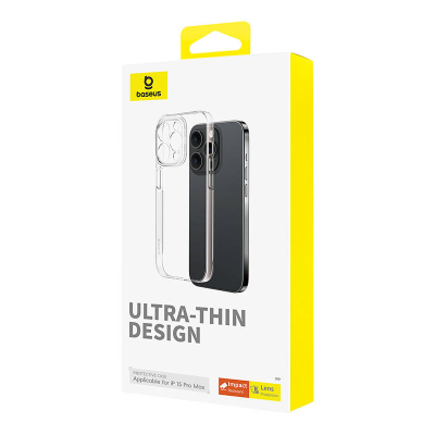 Mbështjellës telefoni Baseus OS Lucent Series, për iPhone 15 Pro Max, transparent