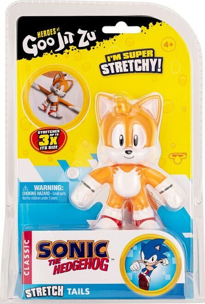 Figurë lodër Heroes of Goo Jit Zu Sonic Tails, super elastike, 4+, portokalli me të bardhë