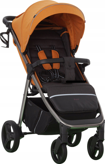 Karrucë për bebe Carrello Bravo CRL-85121, skelet alumini, palosje e vogël kompakte, gri metalike
