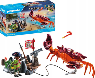 Set lodër Playmobil Pirates 71532, gaforre gjigande për luftë, 26 pjesë, shumëngjyrëshe
