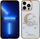 Mbrojtëse telefoni Kingxbar Moon Swarovski për iPhone 13 Pro, plastike, e tejdukshme, me të artë
