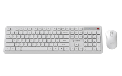 Set tastjere dhe mi Gembird Slim Pro Business KBS-WPS-01-W, wireless, layout US, i bardhë