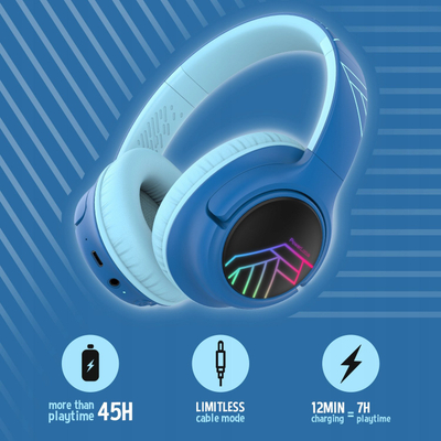 Kufje pa tela PowerLocus Bobo, për kalamaj, Bluetooth, zi kaltër