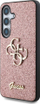 Mbulesë telefoni Guess Fixed Glitter Big 4G Metal Logo për Samsung Galaxy S25, rozë