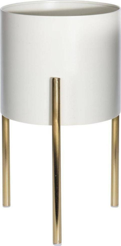 Vazo për zbukurim Vilde Cream Gold, metal, me qëndruse, krem me ar