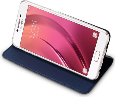 Футрола-портфел Dux Skin за Huawei Y3 2017, еко кожа, магнетно затворање, темно сина