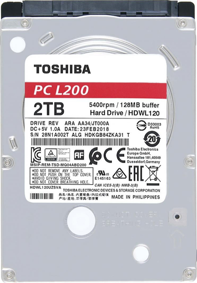 Disk HDD Toshiba L200, 2TB, 2.5" SATA III