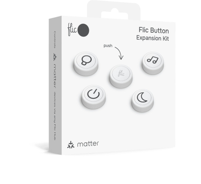 Set butonash smart Flic R-BW-05, 5 copë, programueshëm, Bluetooth