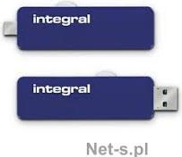 USB flash Integral Slide, 16GB, me USB A dhe micro USB, blu
