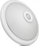 Plafon tavanor Maclean MCE324, sensor lëvizjeje PIR, 2x E27 40W, i bardhë