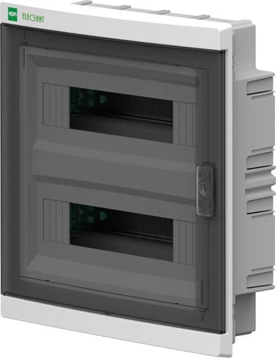 Panel shpërndarës Elektro-Plast Elegant RP 2x12, modular, IP40, i bardhë me derë smoke