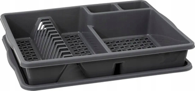 Tharëse enësh 5five Simply Smart, plastikë, me tabaka pikimi, antracit