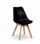 Karrige Home Select Modern Comfortable, këmbë druri, e zezë