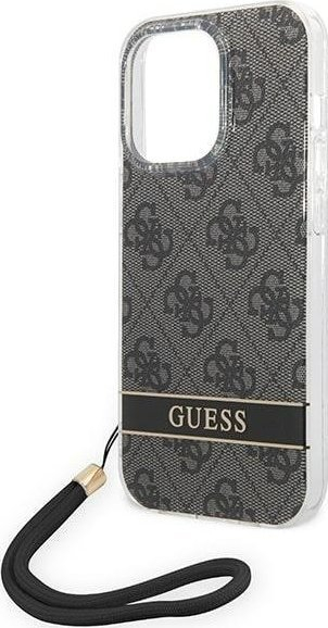 Husë Guess 4G me rrip për iPhone 14 Pro 6.1", hardcase, e zezë
