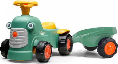 Traktor lodër Falk Baby Maurice, me rimorkio, jeshil