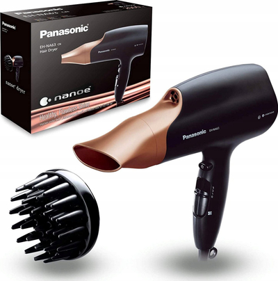 Tharëse flokësh Panasonic Nanoe EH-NA63CN825, 2000W, 3 shpejtësi, e zezë me rozë metalike