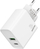 Karikues muri Deqster Double Charger, 20W, USB C dhe USB A, i bardhë