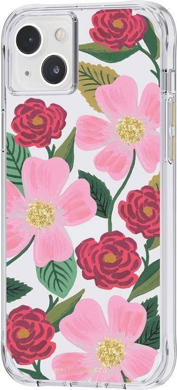 Kopertinë telefoni Rifle Paper Co Rose Garden për iPhone 14 Plus, e tejdukshme me lule