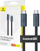 Kabllo USB Baseus USB-C në USB-C, 1 m, e zezë