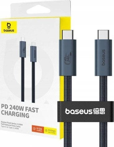 Kabllo USB Baseus USB-C në USB-C, 1 m, e zezë