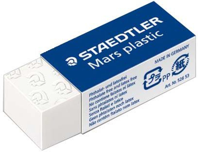 Гума Staedtler Mars Plastic Mini S52653, компактна големина, бела