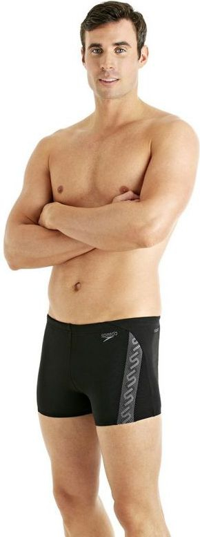 Mbathje noti për meshkuj Speedo Monogram Aquashort AM Endurance +, të zeza / grafit