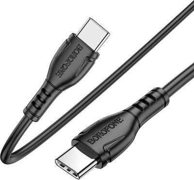 Kabllo USB C Borofone BX51 Triumph, Type C në Type C, 60W 1m, e zezë