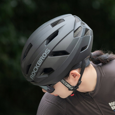 Helmet biçiklete Rockbros LK-15, fibër karboni, 58-62cm, i zi