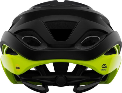 Helmetë çiklizmi për në rrugë Giro Helios Spherical, madhësia S 51-55 cm, e zezë matt me të verdhë