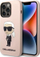 Mbajtëse telefoni Karl Lagerfeld KLHMP14LSNIKBCP, për iPhone 14 Pro, silikon, MagSafe, rozë