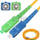 Kabllo patchcord ExtraLink SC APC në SC UPC, 0.5m, single mode, e verdhë