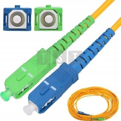 Kabllo patchcord ExtraLink SC APC në SC UPC, 0.5m, single mode, e verdhë