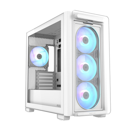 Kutia PC ASUS A23 PLUS Mid Tower, ARGB, e bardhë