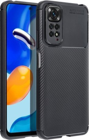 Kllëf karboni për Xiaomi Redmi 10C Carbon Premium, TPU, antirrëshqitës, i zi