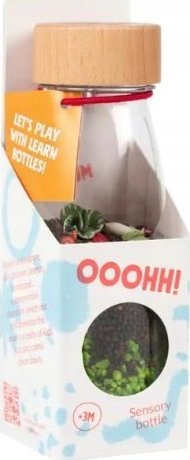 Shishe shqisore për kalama Petit Boum Vegetables, Montessori, plastikë e ricikluar, transparente
