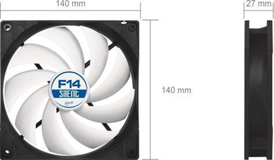 Ftohës Arctic F14 Silent, 140 mm