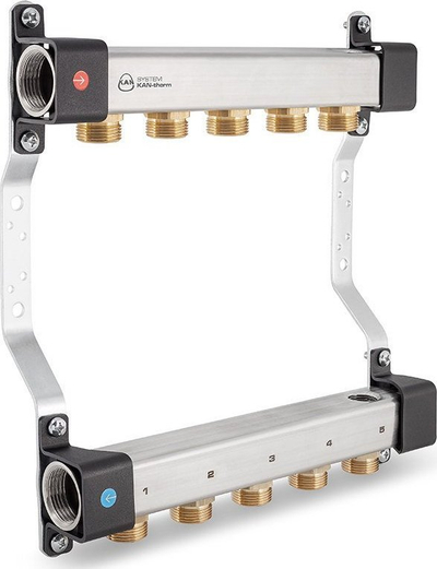 Kolektor ngrohje Kan-Therm InoxFlow RNN, 5 qarqe, 1 1/4", inoks