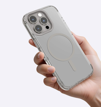 Mbulesë telefoni Amazingthing Omni Mag për iPhone 16 Pro, që s’e ha kollaj goditja, gri