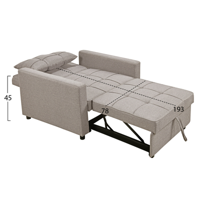Karrige shtrat Mero HM3306.03, stof, 100x90x83cm, bezhë