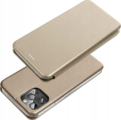 Këllëf telefoni Forcell Elegance, për Xiaomi Redmi Note 13 Pro 5G, tip libër, gold