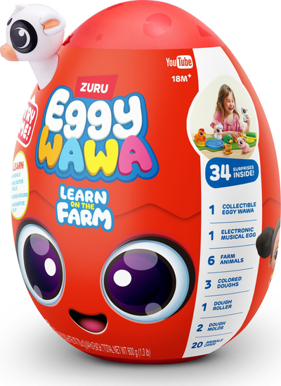 Lodër për banjo Zuru Eggywawa Surprise Bath, me surpriza, e kuqe