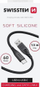 Kabllo USB Swissten Soft Silicone, USB C në USB C, 1.5m, 60W, e zezë