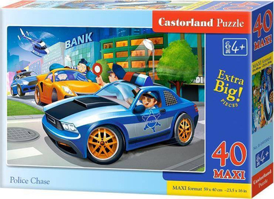 Puzzle maxi për në dysheme Castorland Police Chase, 40 copë, për kalamaj