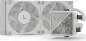 Ладилник за процесор со вода Valkyrie V240 Lite, 240 mm, all in one, бел