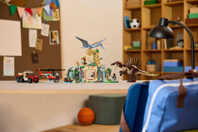 Lodër konstruktore LEGO Jurassic World 76976 Spinosaurus & Quetzalcoatlus, set dinosaurësh, për fëmijë