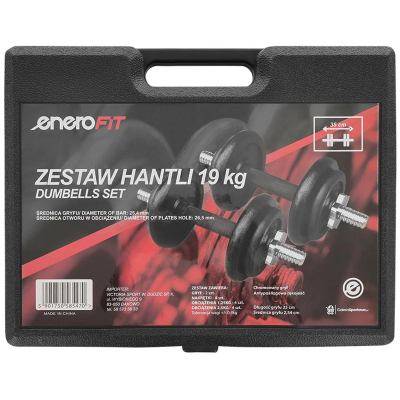 Set hantelash Eb Fit 585470, gize, 2 x 9.5 kg, i zi