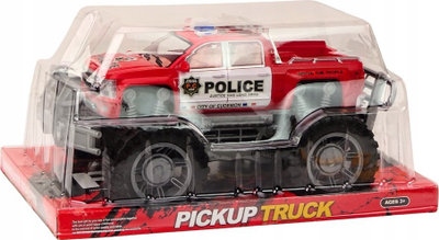 Makine policie lodër Lean Toys Pickup, me drive, e kuqe