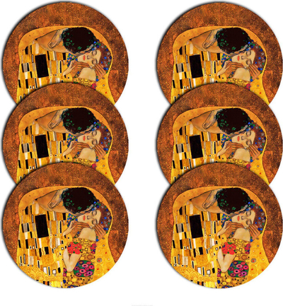 Set mbështetëse tavoline Bertoni Kiss, 6 copë, rrethore 33 cm, shumëngjyrëshe