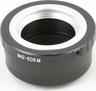 Adapter objektivi Pixco, Canon EOS M EF‑M në M42, i zi